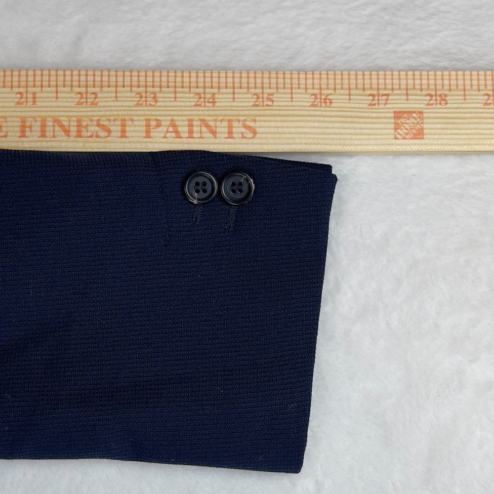 Zara Blazer Jacket Men's 38 Navy Textured Lined Single Breasted Notch Lapel - Picture 7 of 7